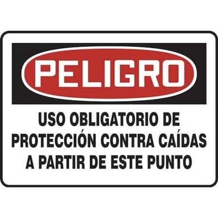 Accuform OSHA DANGER FALL PROTECTION SIGN SHMFPR104XL SHMFPR104XL